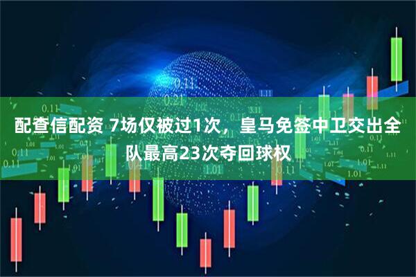 配查信配资 7场仅被过1次，皇马免签中卫交出全队最高23次夺回球权